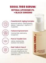 SEOUL 1988 Serum : Retinal Liposome 2% + Black Ginseng- 30ml - Image 3